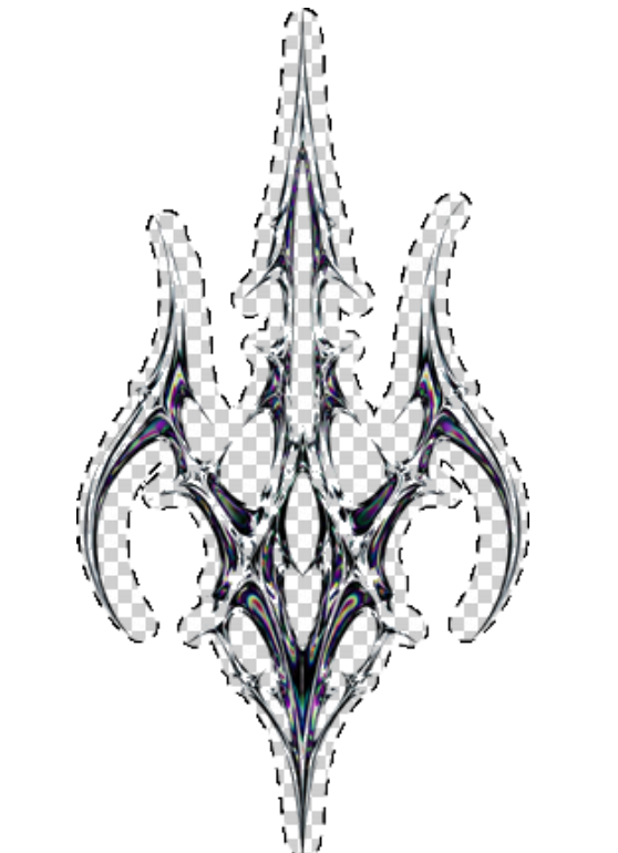 Chrome pointed NETNET tattoo or sticker symbol